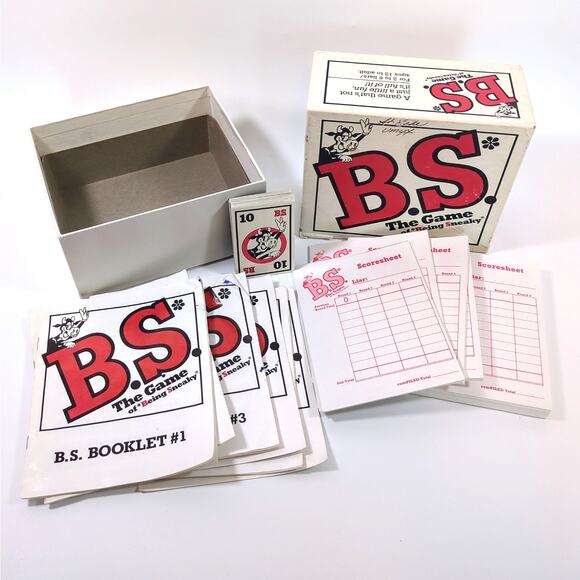 Vintage Party Game B.S. The Game of Being Sneaky Bluffing 1986 Complete TDC - Picture 2 of 5